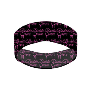 Baddie Sauce Headband (Pink & Black)