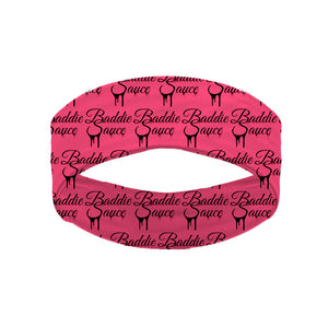 Baddie Sauce Headband (Pink & Black)