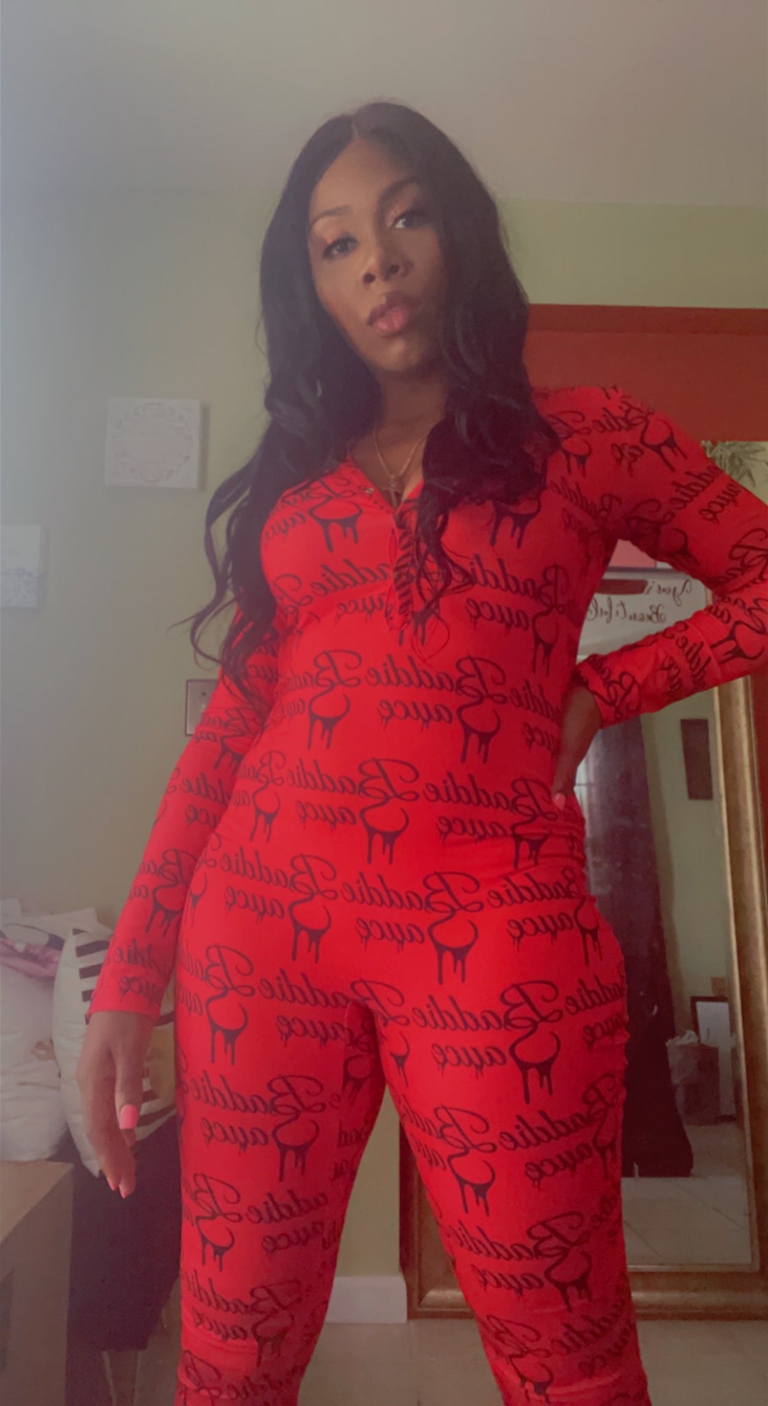 Baddie Sauce Onesie Red